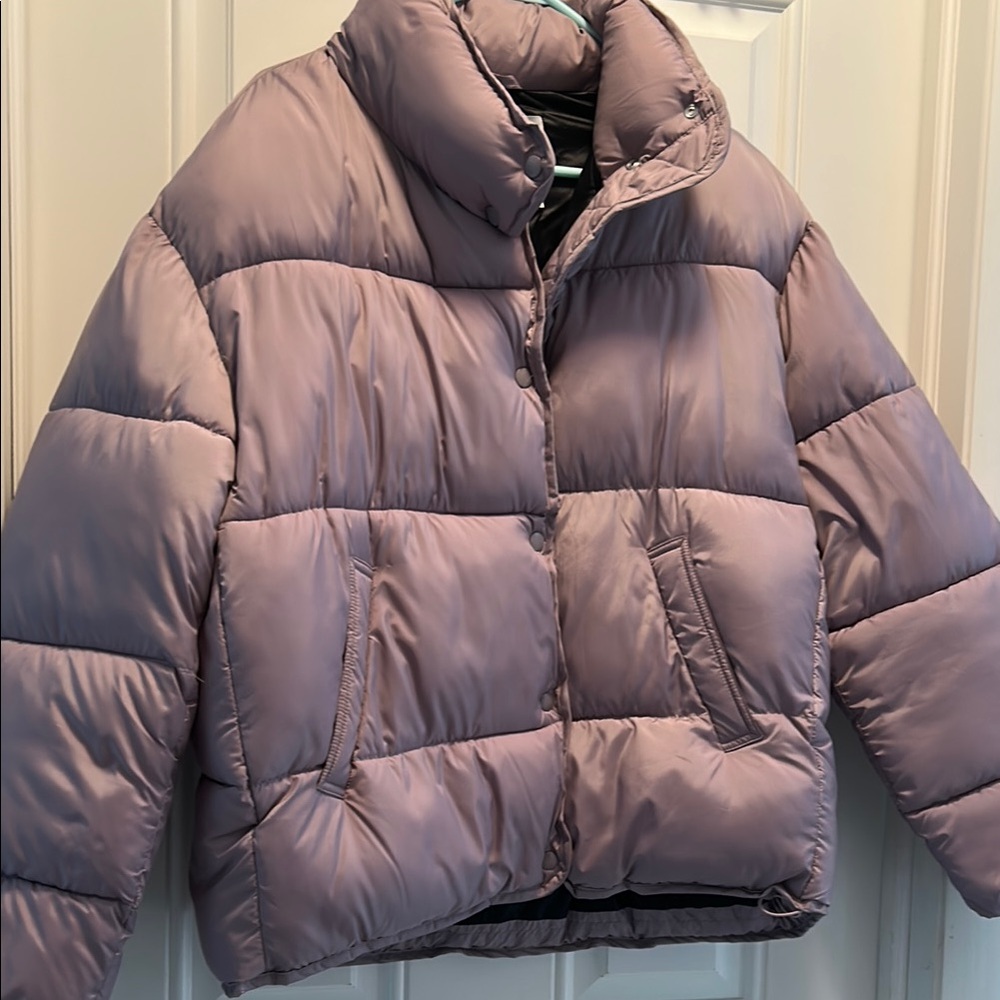 Zara Purple Puffer Jacket